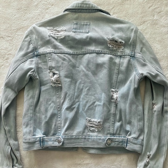 Forever 21 Ripped Denim Jacket - Picture 3 of 4